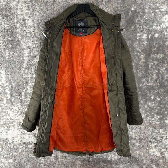 Vince Camuto Size L Quilted Outdoor Snap Button Jacket Long Sleeve Pocket Lined - Picture 4 of 10